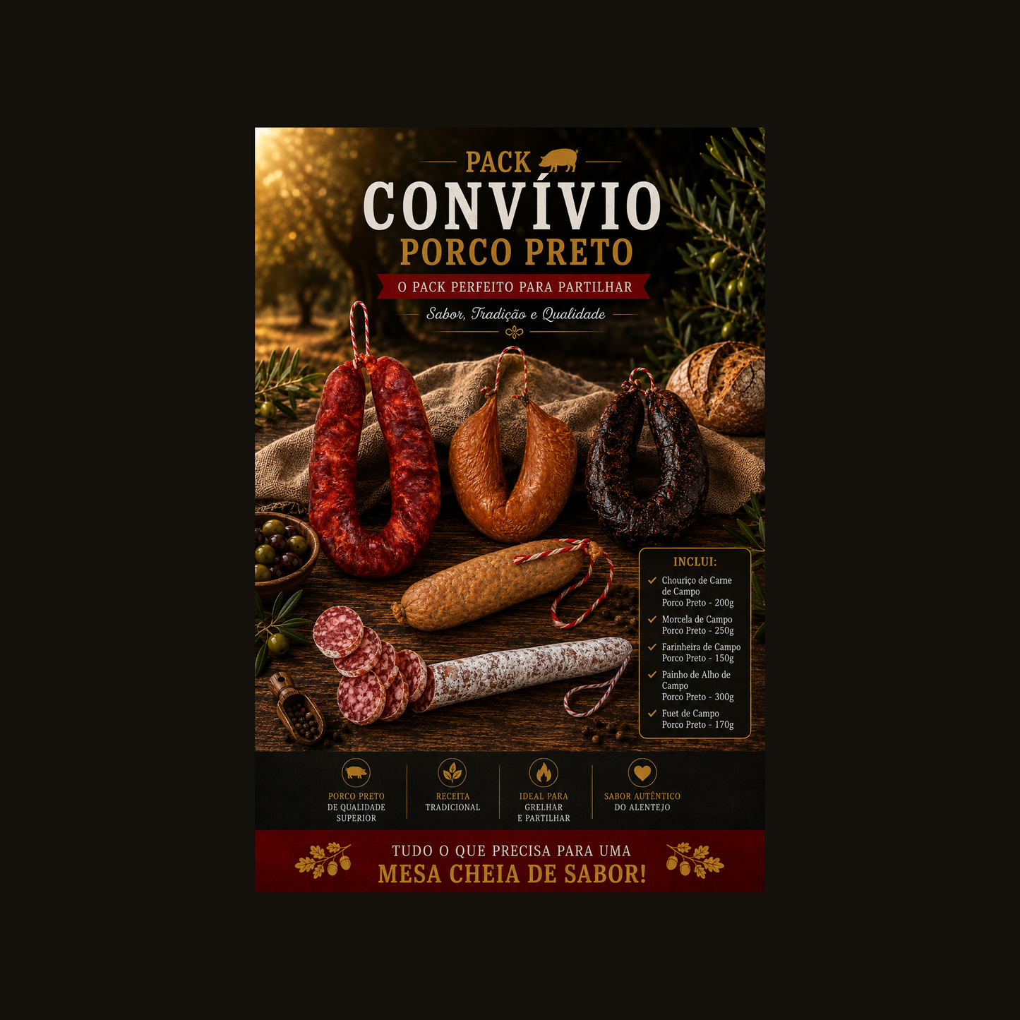 Pack Convívio - Porco Preto