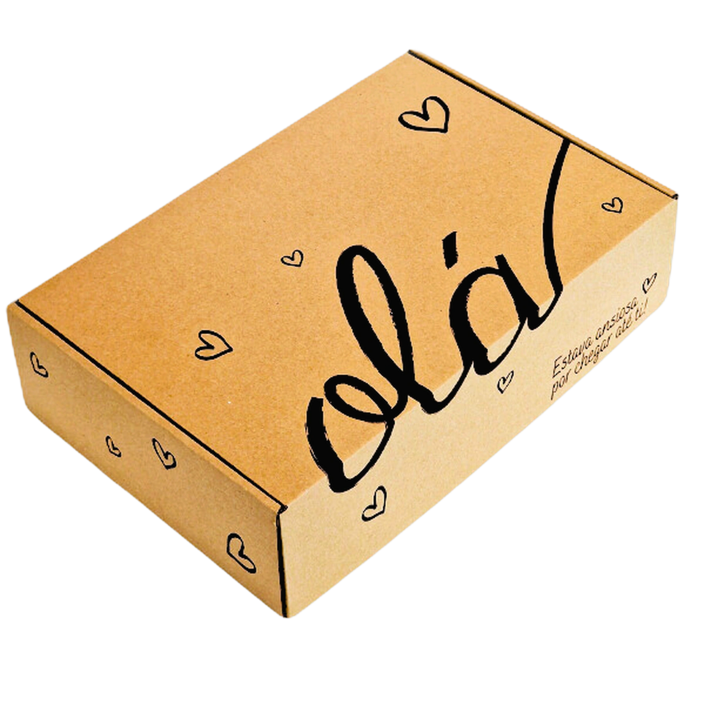 Cardboard Box - Hello Pattern - 37x27x12cm