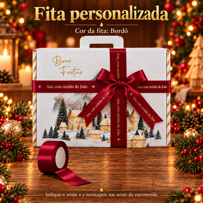 Fita vermelha para personalização de presentes