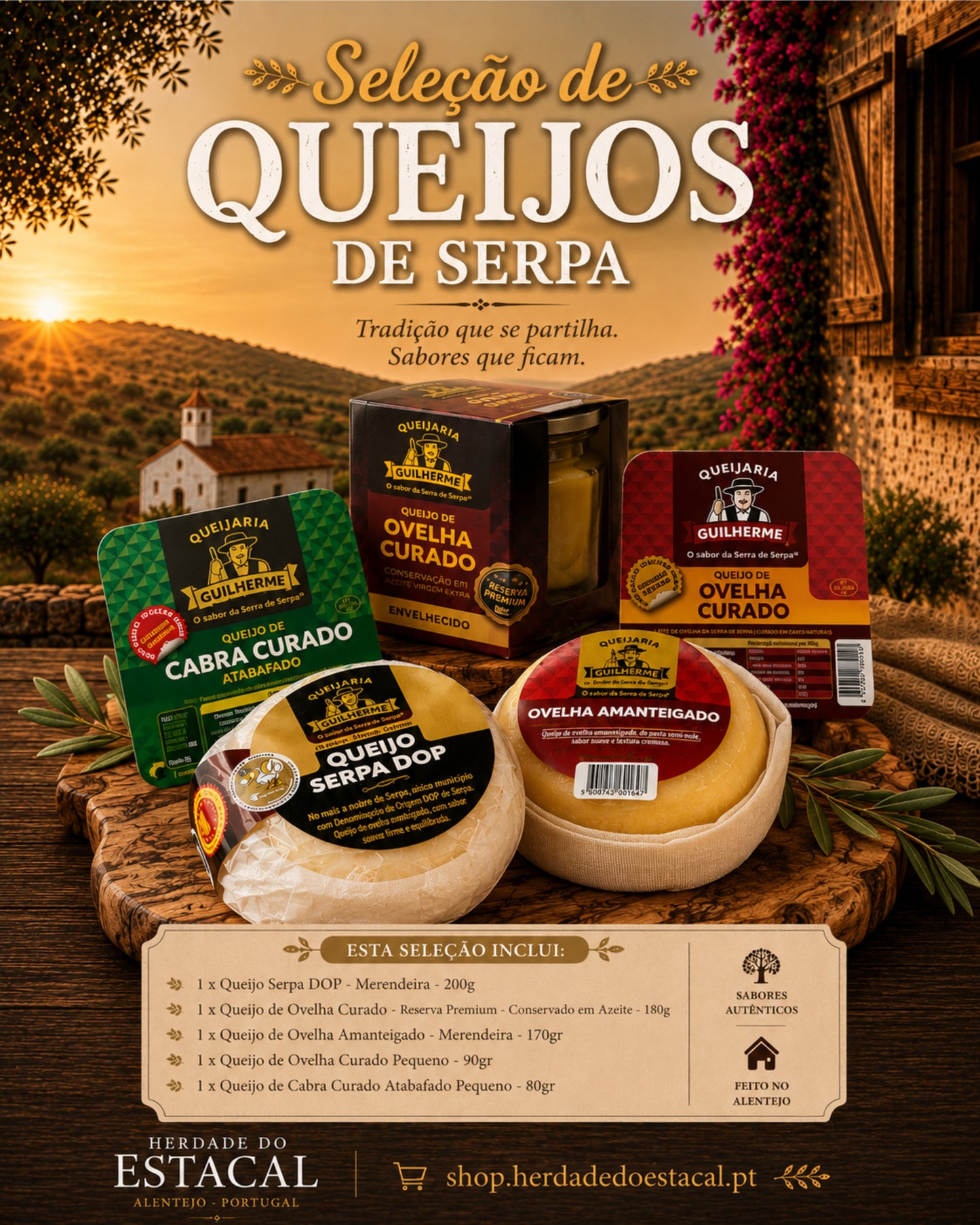 Selection of Serpa Cheeses