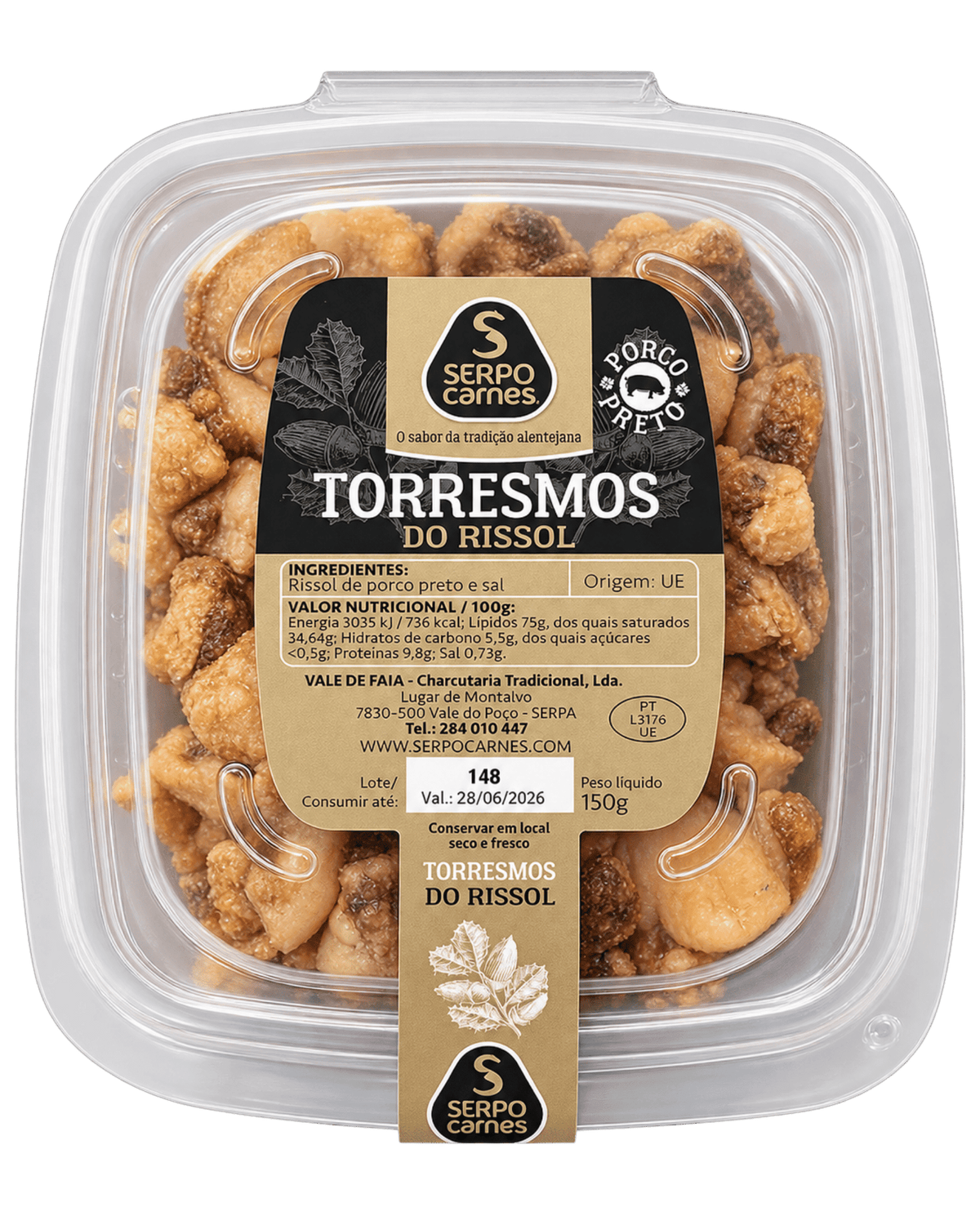 Torresmo do Rissol de Porco Preto - 150g - SC007