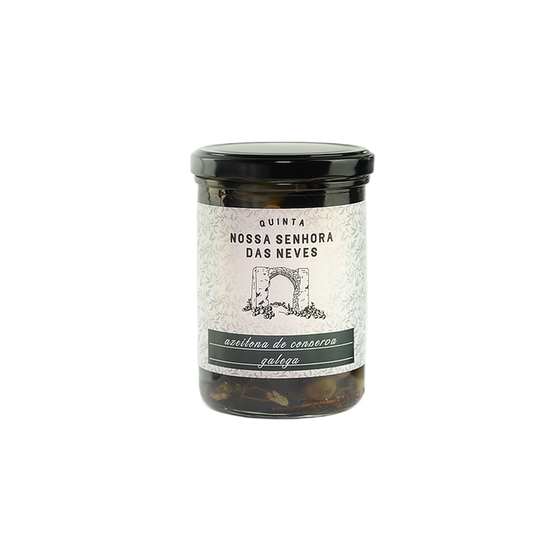 Galician Olives with Salt, Oregano and Bay Leaf - Preserved - 435g
