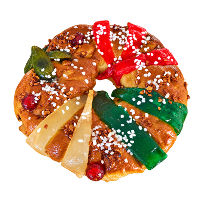Bolo Rei Tradicional com frutas cristalizadas, frutos secos e grãos de açúcar