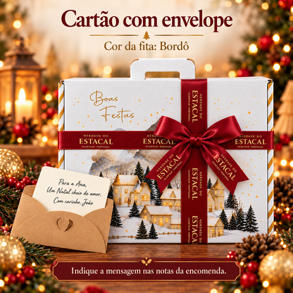 Cartão com envelope e fita vermelha Herdade do Estacal