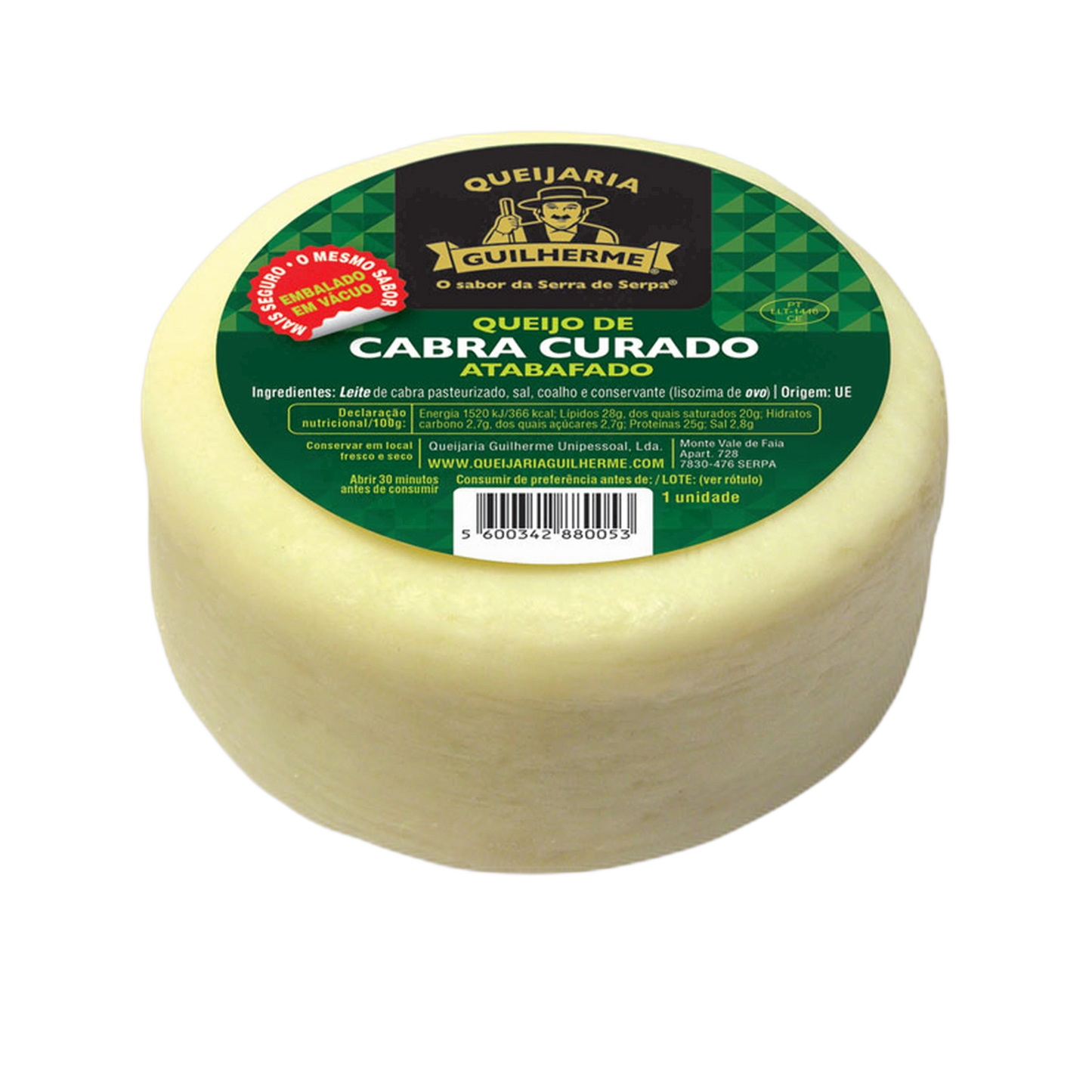 Queijo de cabra curado atabafado grande de 600 g
